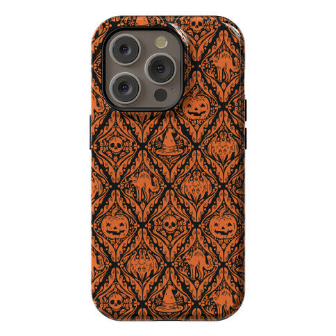 Spooky Vintage Halloween Pattern Phone Case